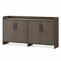 Buffet en bois marron foncé 4 portes