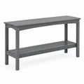 Console en bois composite gris avec étagère
