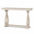 Table console en bois beige avec pieds sculptés 120x40x75 cm