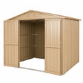 Abri de jardin en métal marron 213x127x185 cm