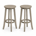 Tabourets de bar en plastique beige 75 cm lot de 2