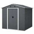 Abri de jardin en acier galvanisé gris 213x127x185 cm